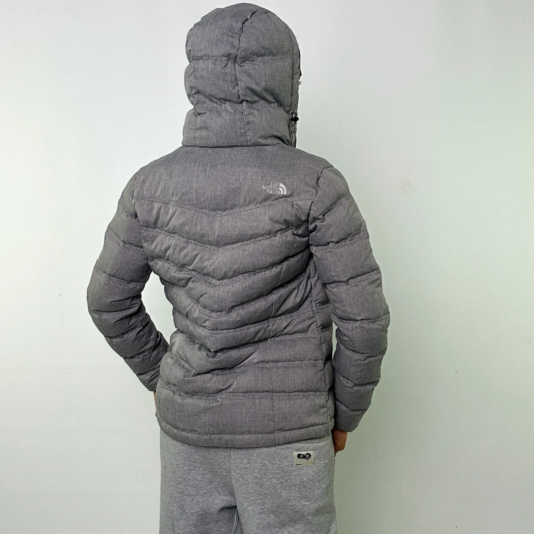 Light Grey y2ks The North Face 700 Series Puffer Jacket Coat (S)