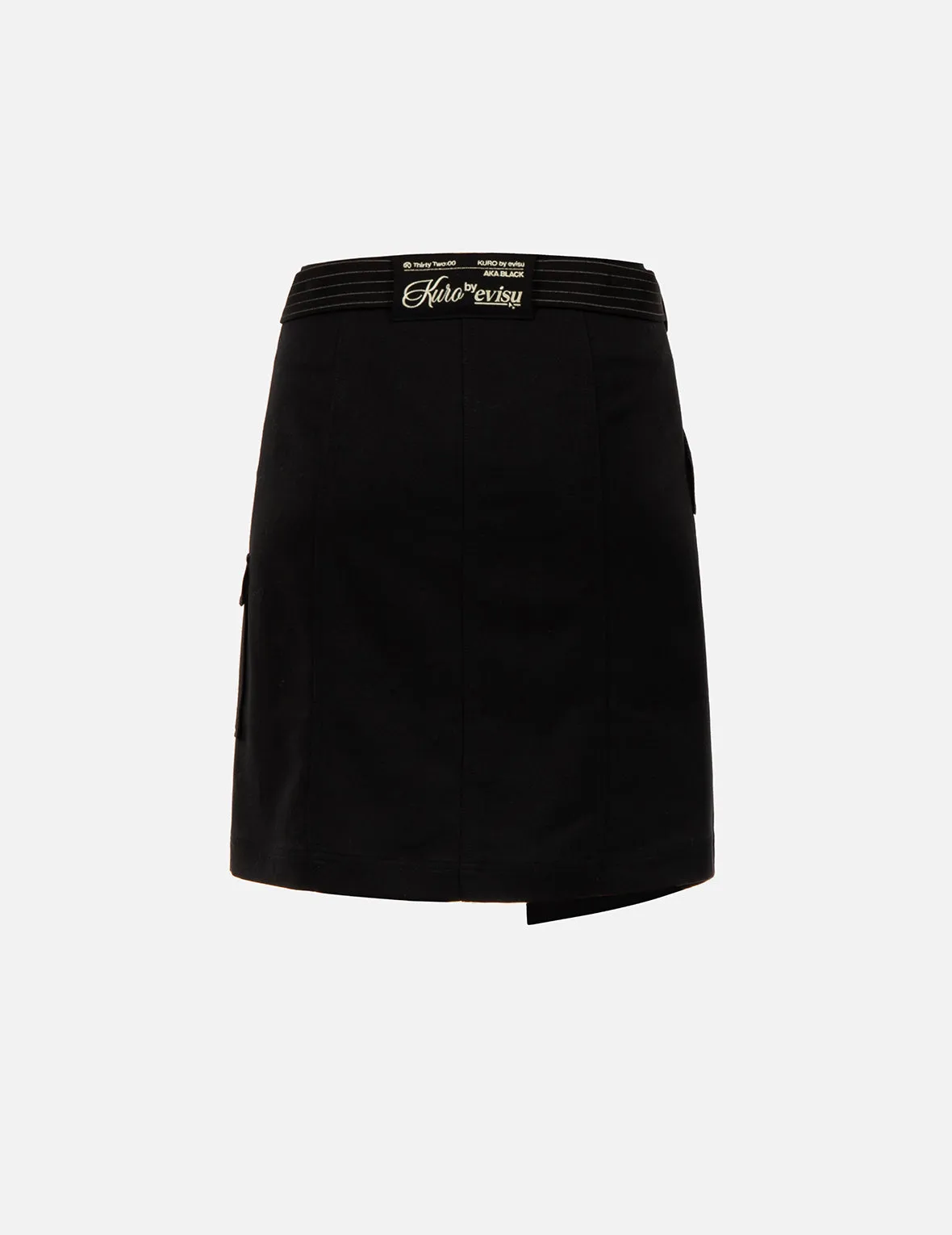 Logo Embroidered Waistband Wrap Skirt