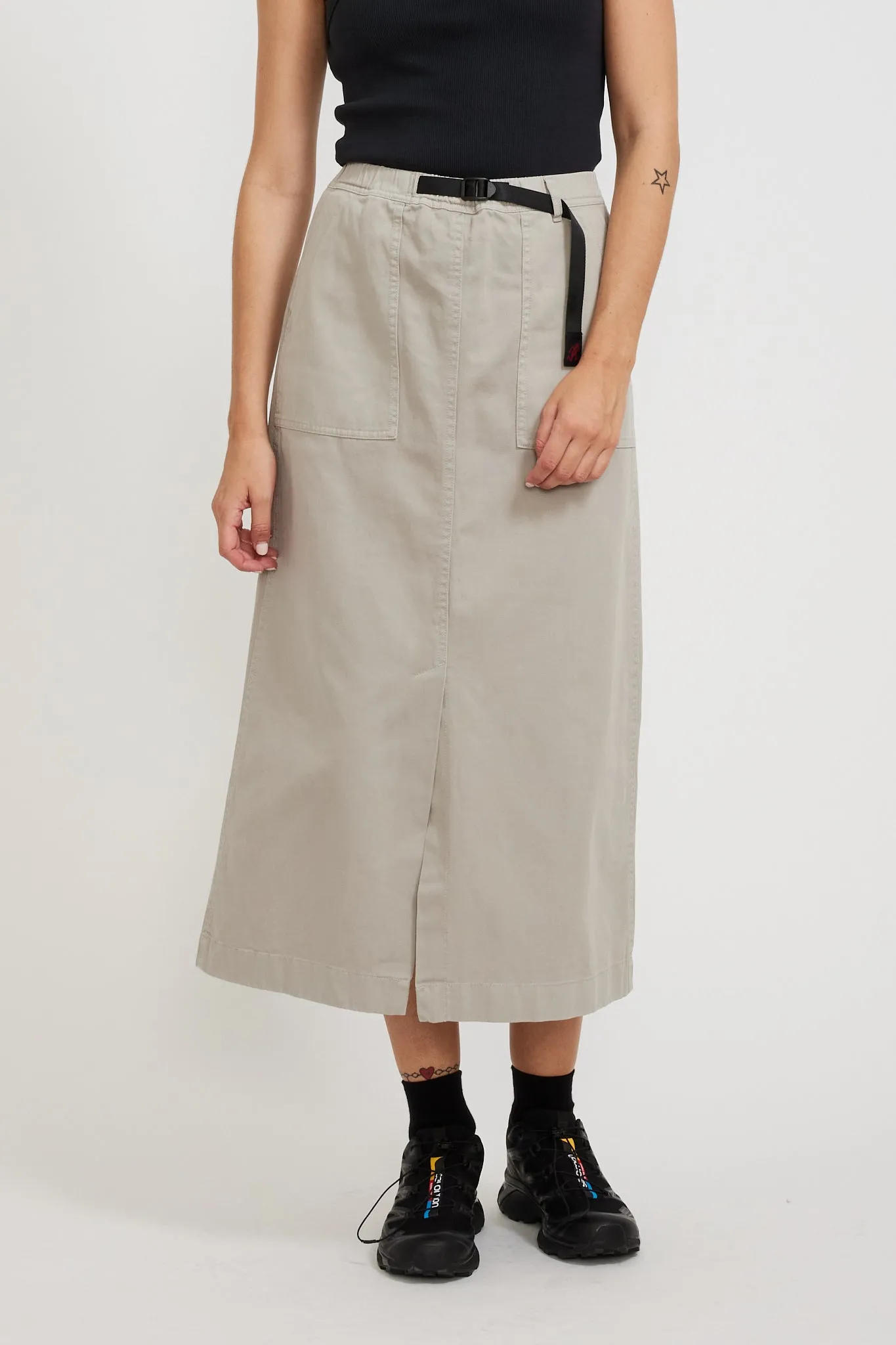 Long Baker Skirt Stone