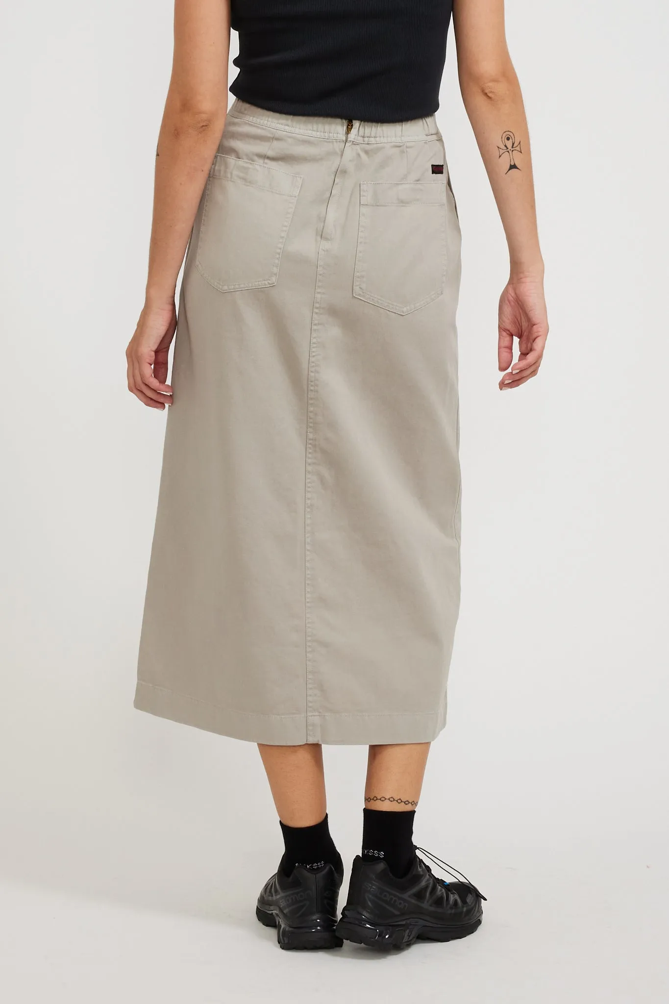 Long Baker Skirt Stone