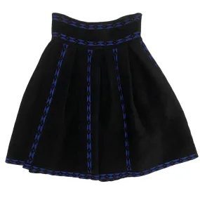 Maje Black Fleece Pleated Skirt