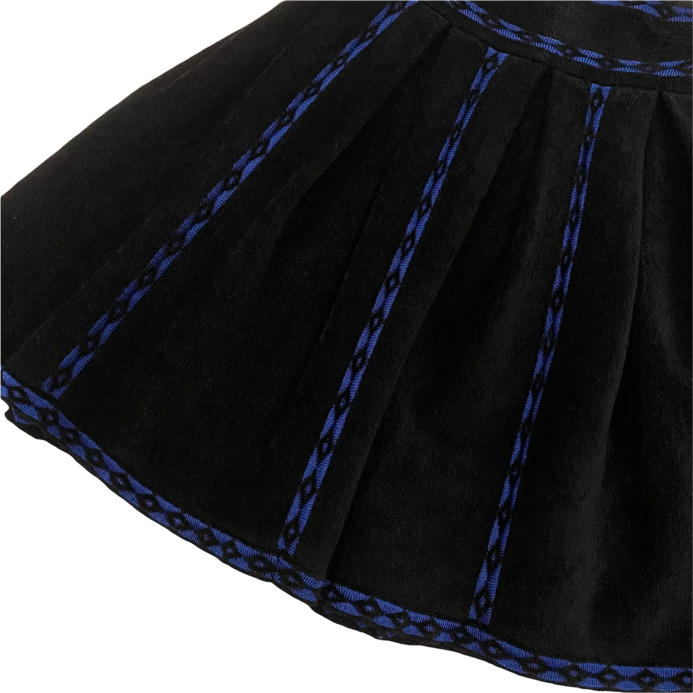 Maje Black Fleece Pleated Skirt