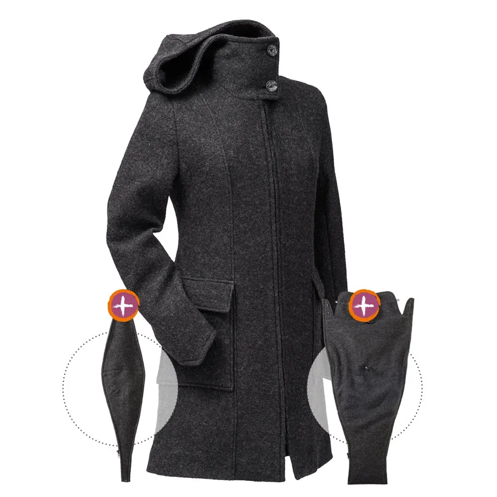 Mamalila Vienna Anthracite Wool Babywearing Coat