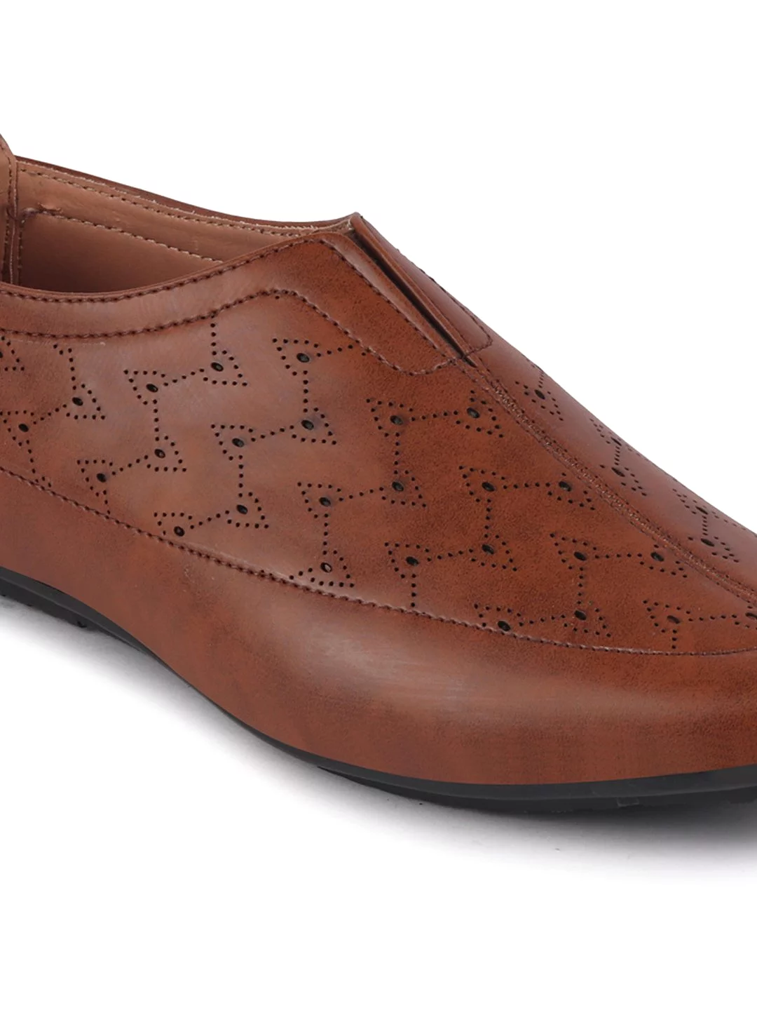 Men Brown Ethnic Slip-On Shoe Style Jutis & Mojaris