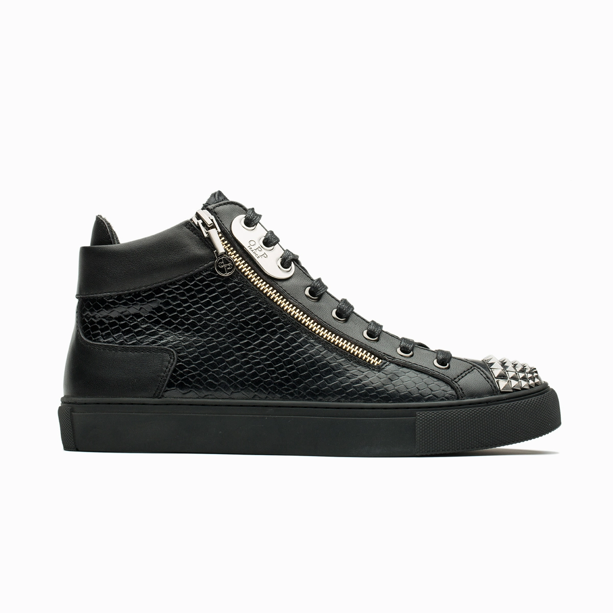 Men High-Top Shoes Black 