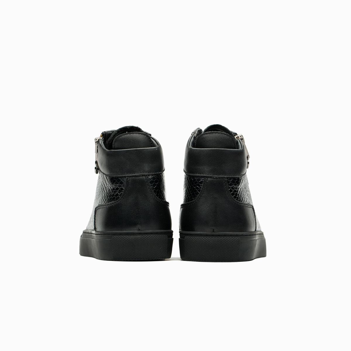 Men High-Top Shoes Black 