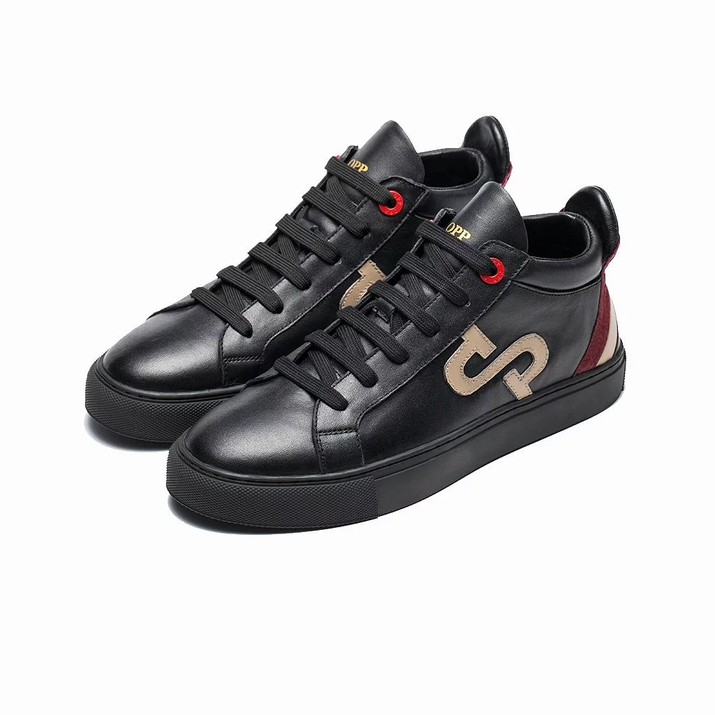 Men High-Top Shoes Black 