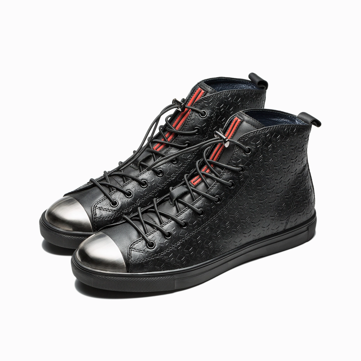 Men High-Top Shoes Black 