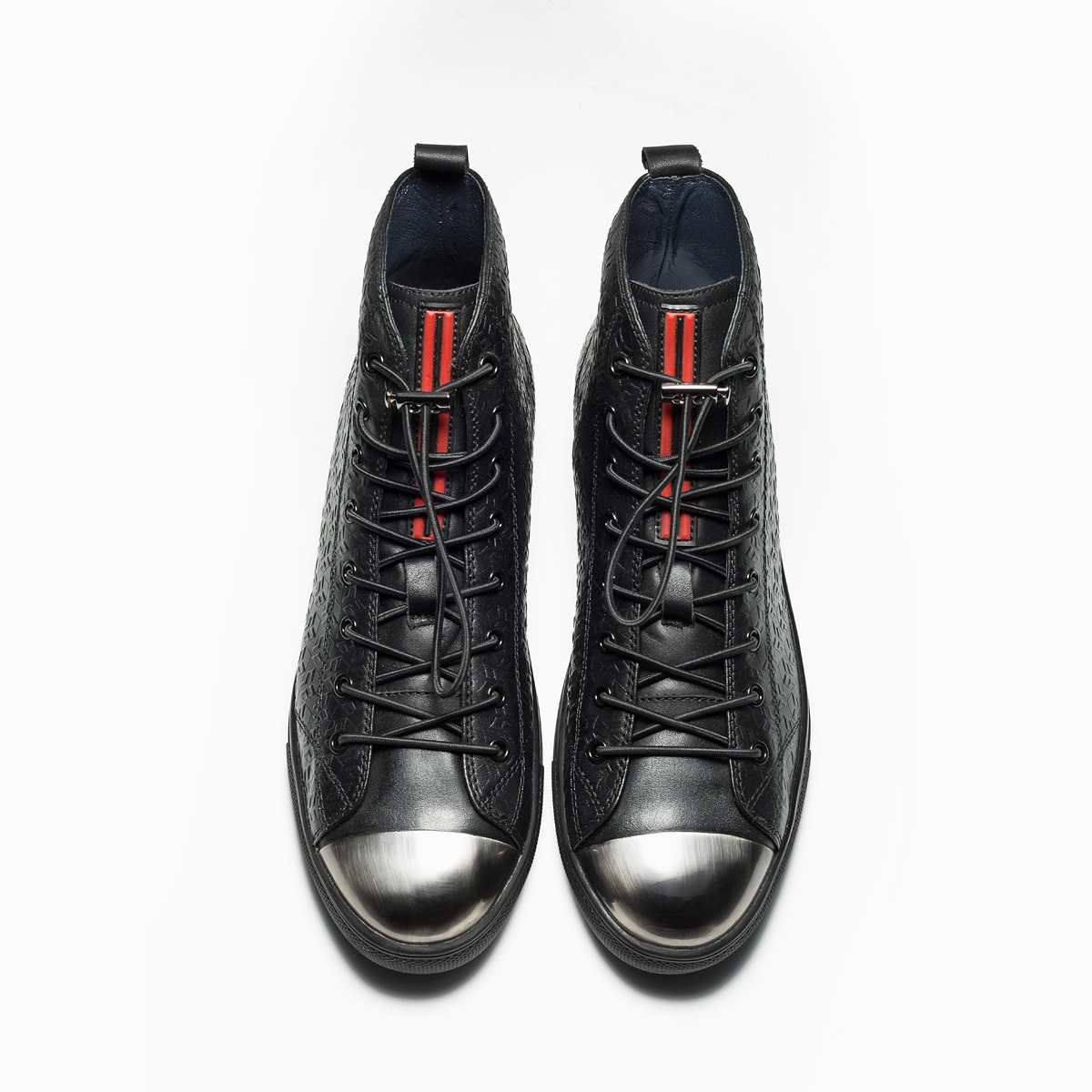 Men High-Top Shoes Black 