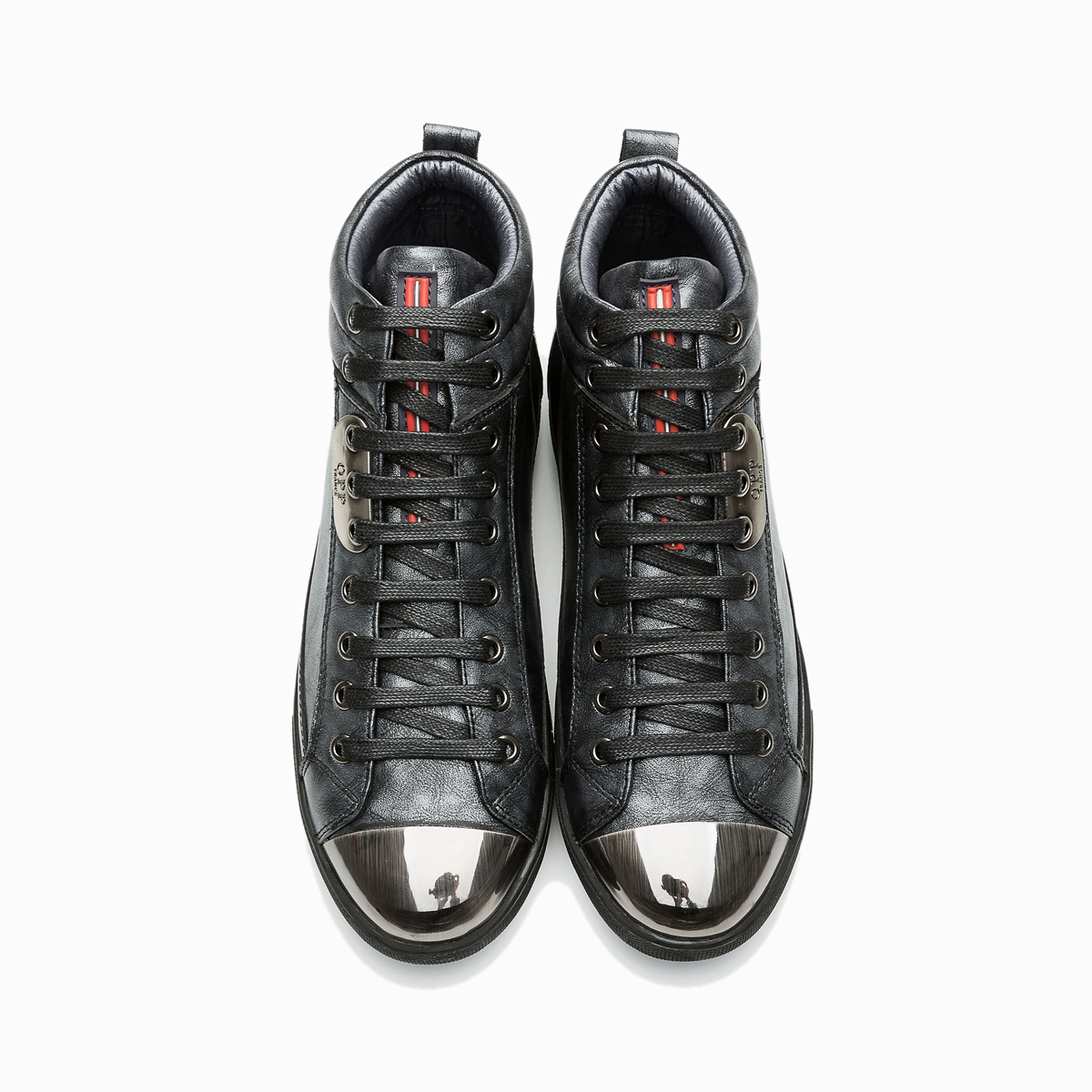 Men High-Top Shoes Black 