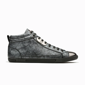 Men High-Top Shoes Black 