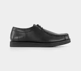 Mens Office Chelmsford Stitch Apron Shoes Black Leather