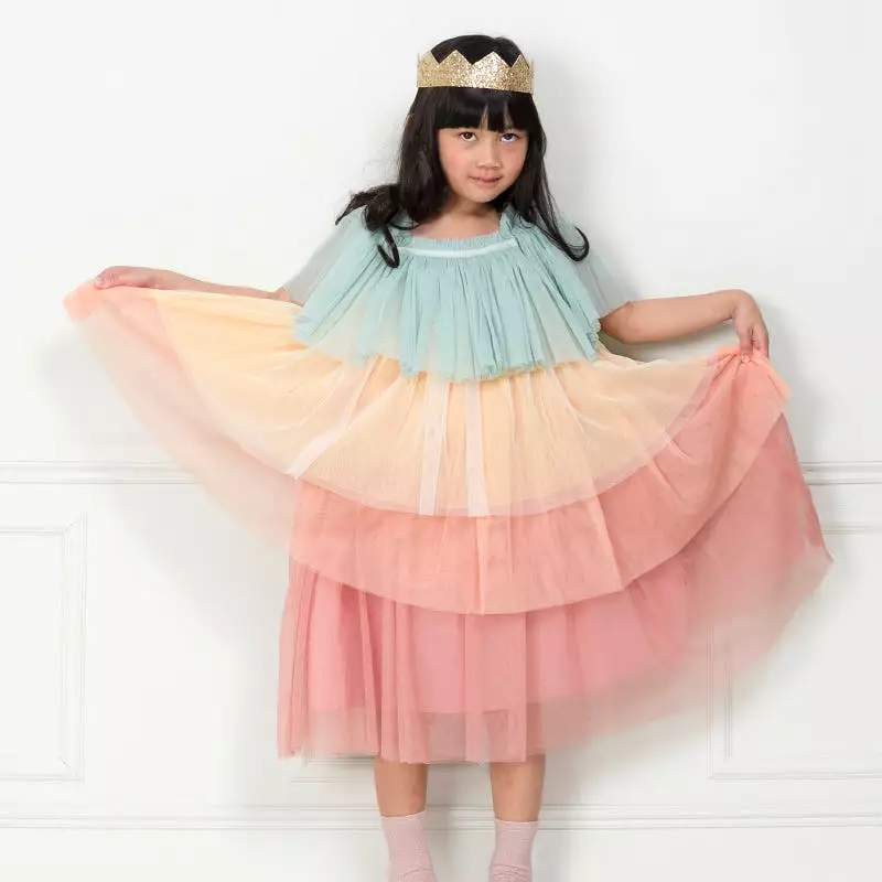 Meri Meri Rainbow Ruffle Princess Dress