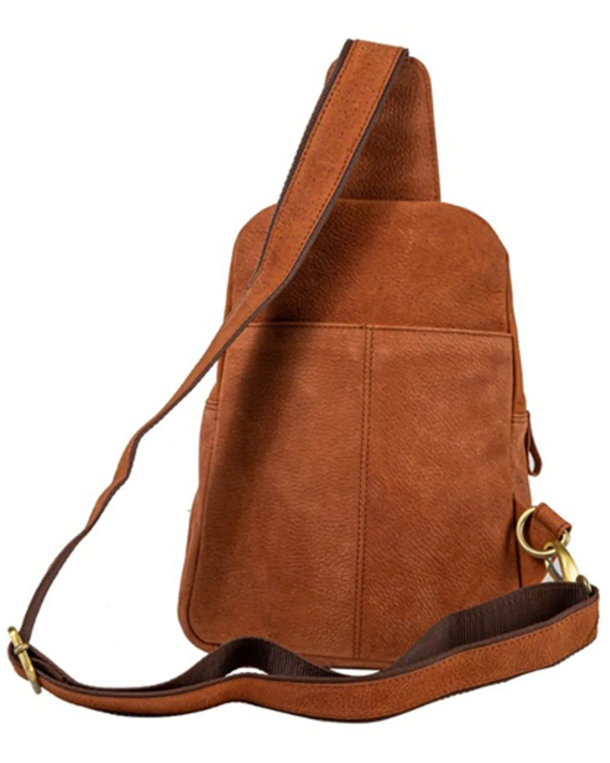 Myra Bag Women's Mountain Bend Hair-On Hide Bucket Crossbody Sling Bag