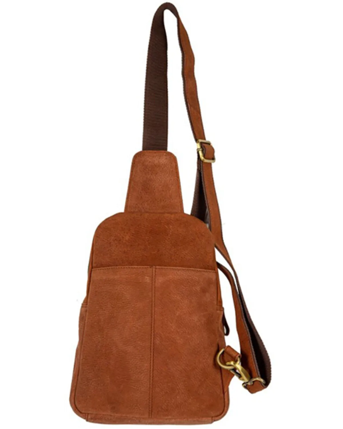 Myra Bag Women's Mountain Bend Hair-On Hide Bucket Crossbody Sling Bag