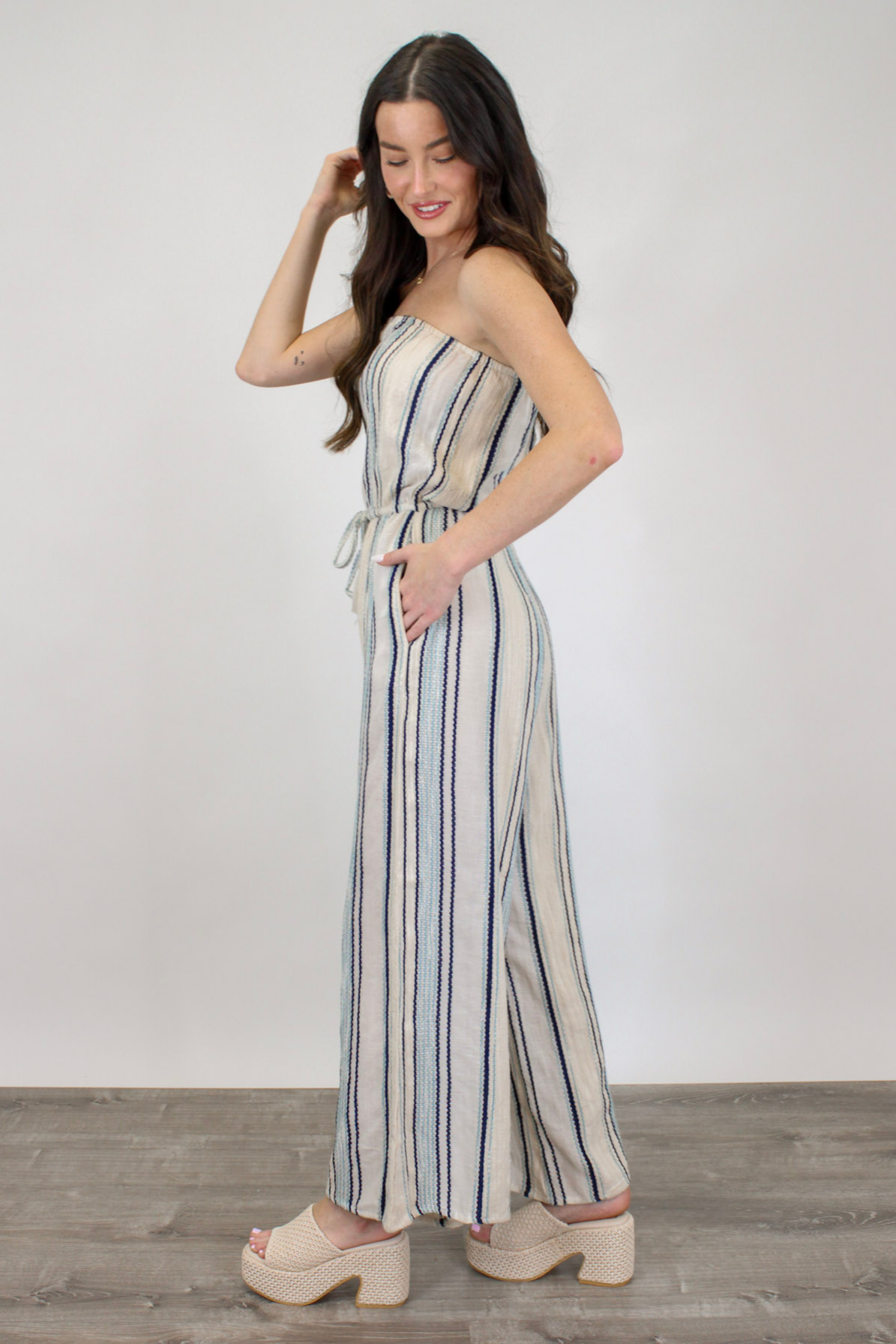 Nantucket Striped Jumpsuit