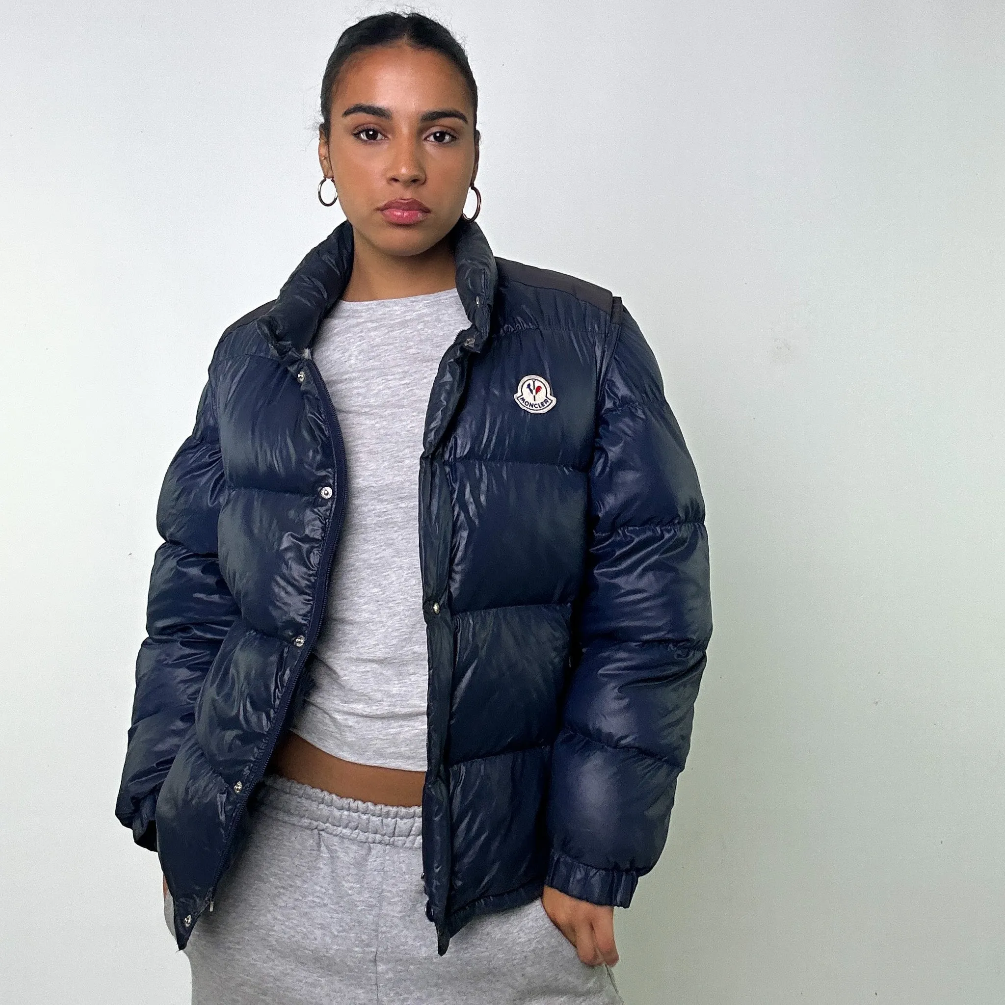 NAVY BLUE 80S MONCLER GRENOBLE PUFFER JACKET COAT (