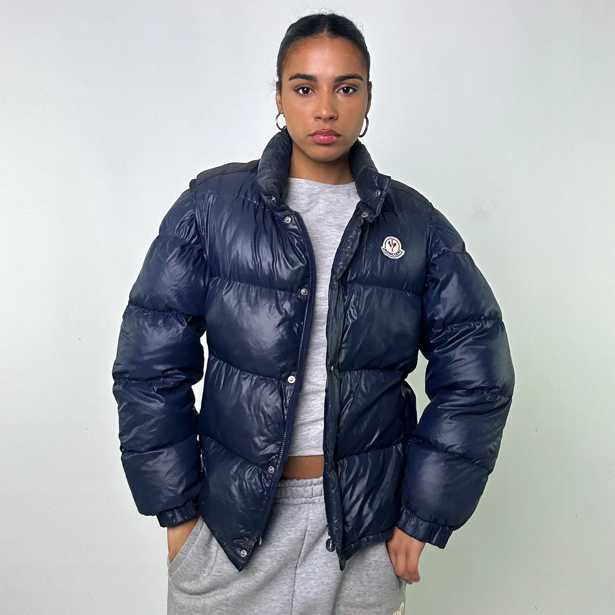 NAVY BLUE 80S MONCLER GRENOBLE PUFFER JACKET COAT (