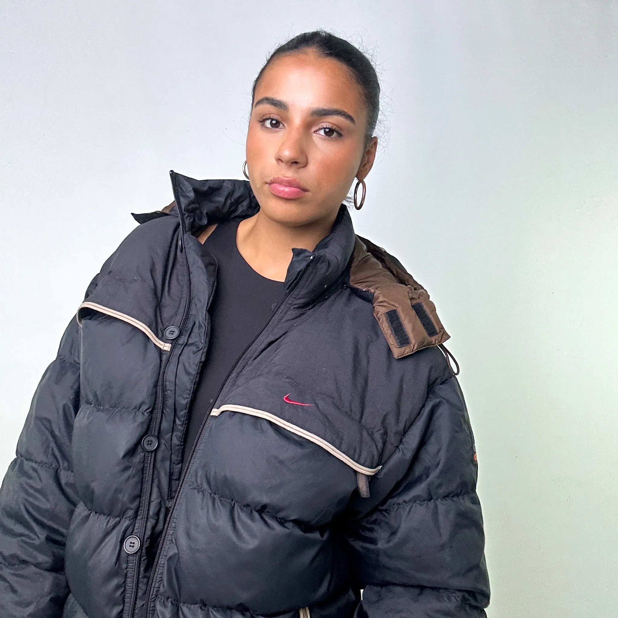 NAVY BLUE 90S NIKE PUFFER JACKET COAT (