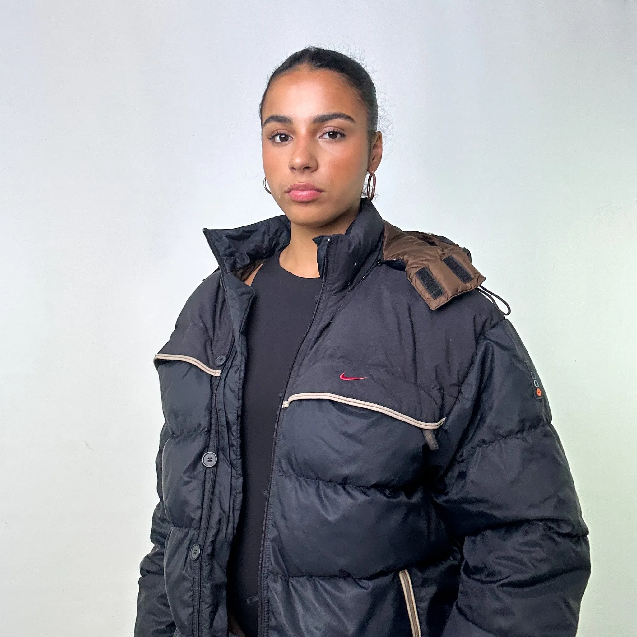 NAVY BLUE 90S NIKE PUFFER JACKET COAT (