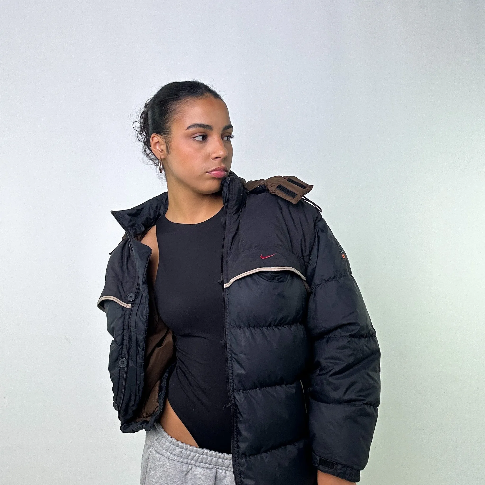 NAVY BLUE 90S NIKE PUFFER JACKET COAT (