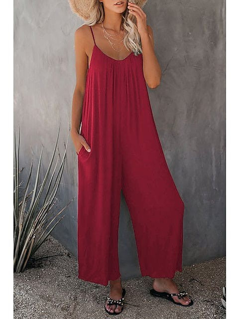 Navy Blue Wide Leg Jumpsuit for Effortless Summer Style