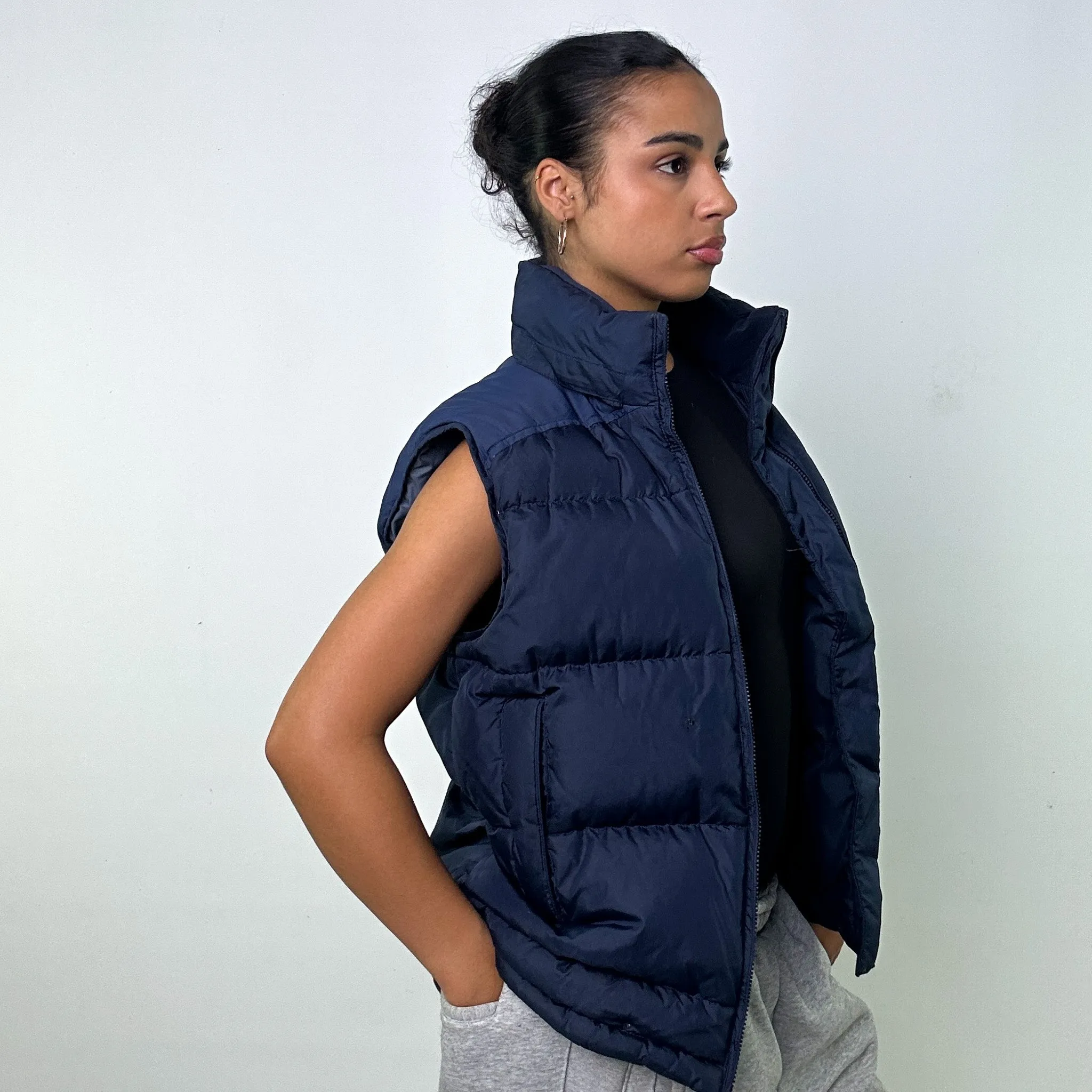 NAVY BLUE Y2KS NIKE PUFFER JACKET COAT GILET (