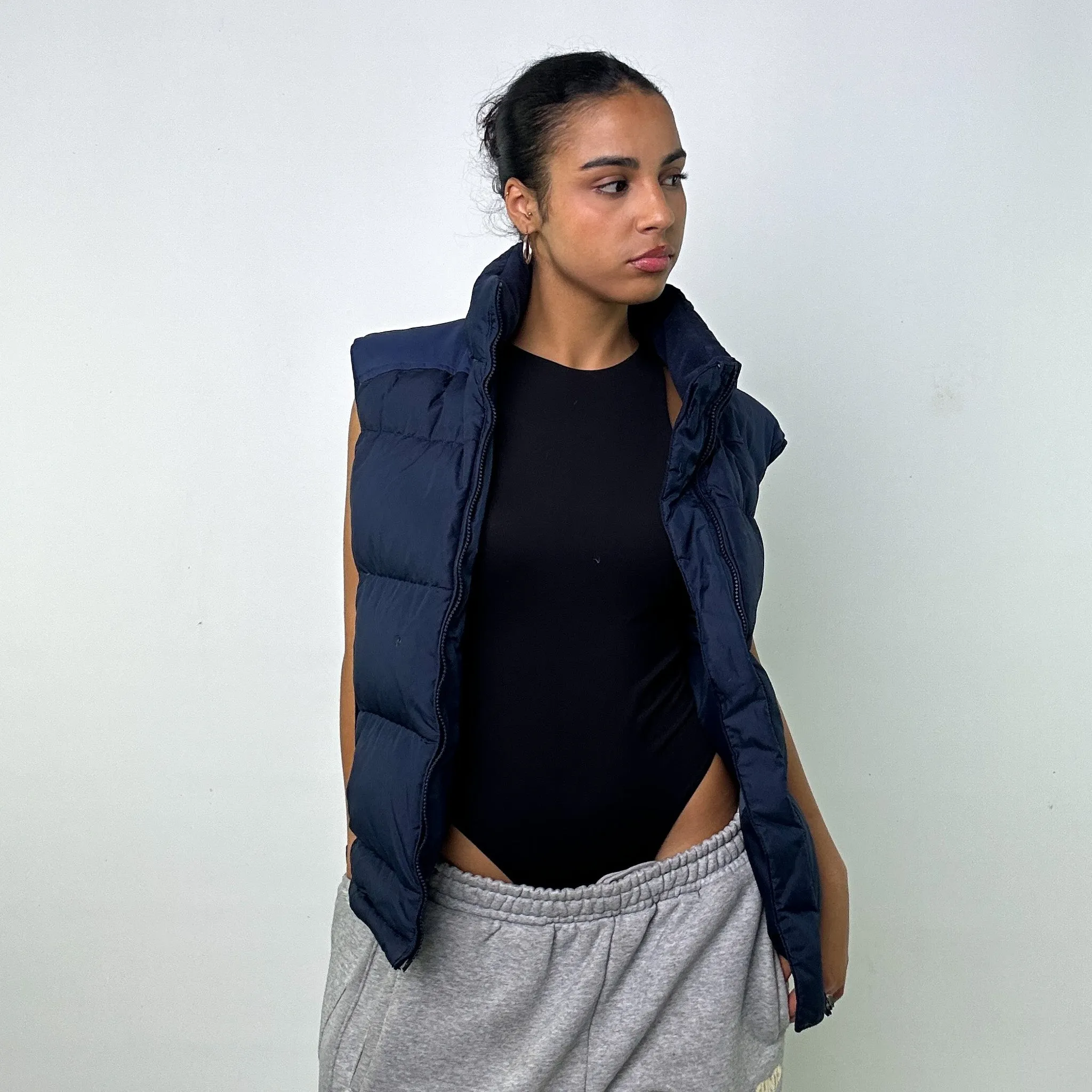 NAVY BLUE Y2KS NIKE PUFFER JACKET COAT GILET (