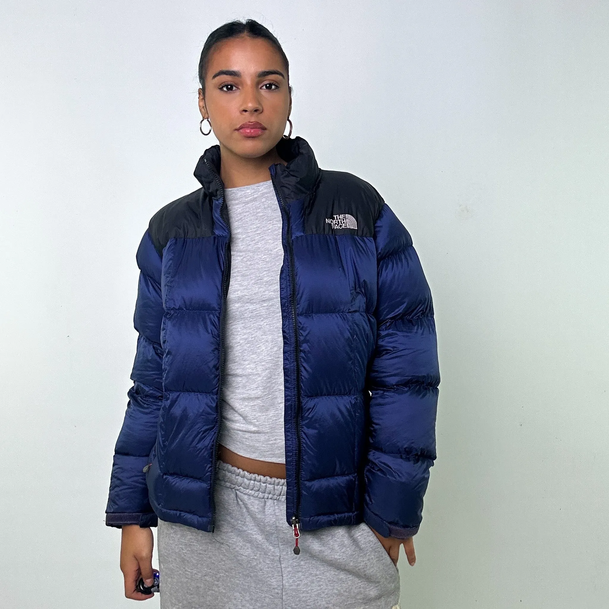 NAVY BLUE Y2KS THE NORTH FACE 800 SERIES PUFFER JACKET COAT (