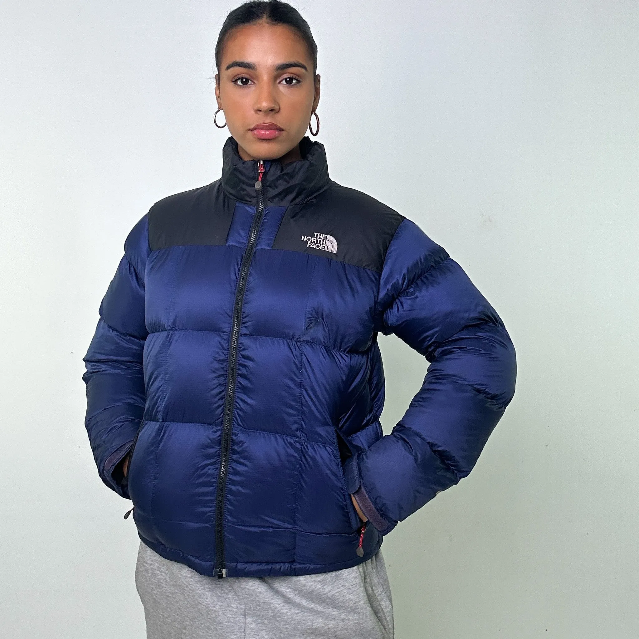 NAVY BLUE Y2KS THE NORTH FACE 800 SERIES PUFFER JACKET COAT (