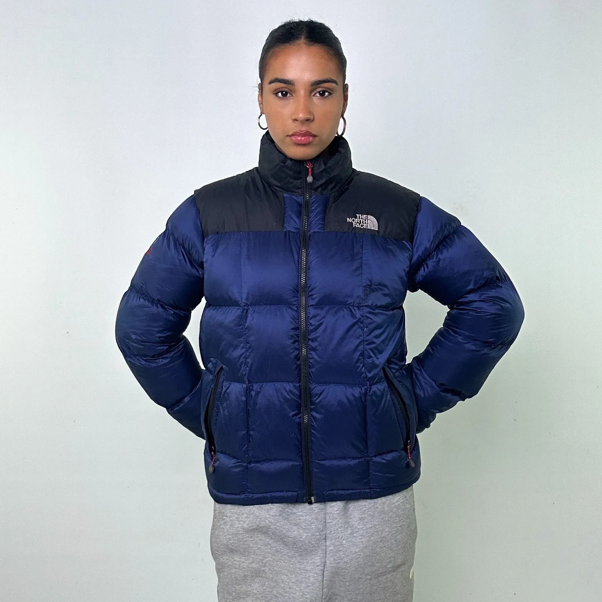 NAVY BLUE Y2KS THE NORTH FACE 800 SERIES PUFFER JACKET COAT (