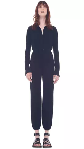 Norma Kamali - NK Shirt Jog Jumpsuit - Black