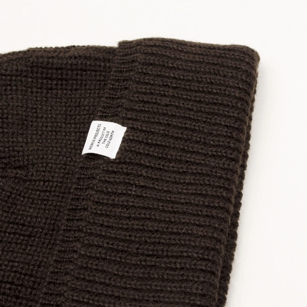 Norse Projects - Wool Cotton Rib Beanie - Espresso