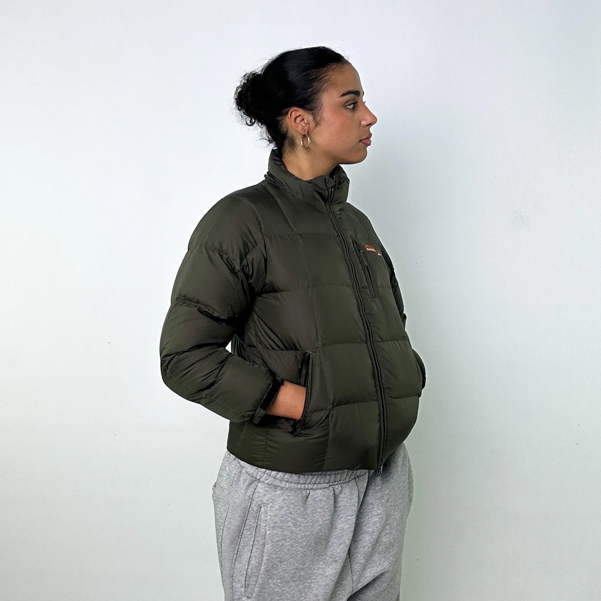 OLIVE GREEN 90S POLO RALPH LAUREN PUFFER JACKET COAT (