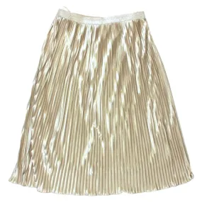 Oliver Bonas Champagne Metallic Knife Pleat Skirt