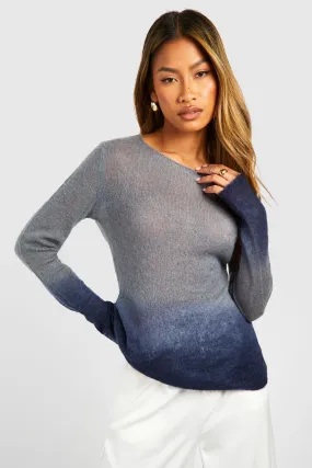 Ombre Sheer Fine Gauge Sweater