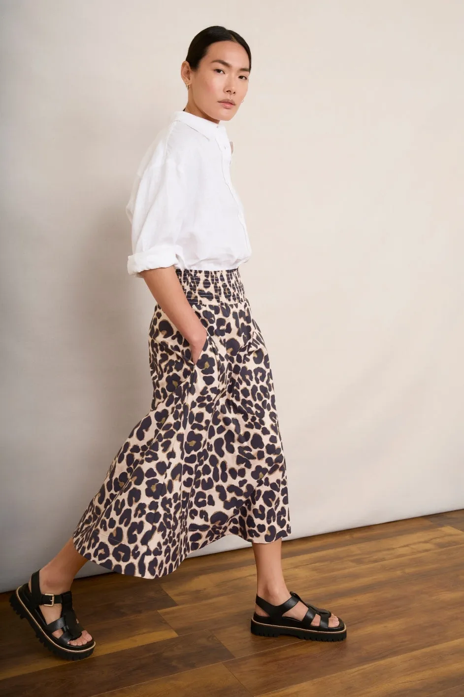 Ophelie Cotton Skirt - Leopard