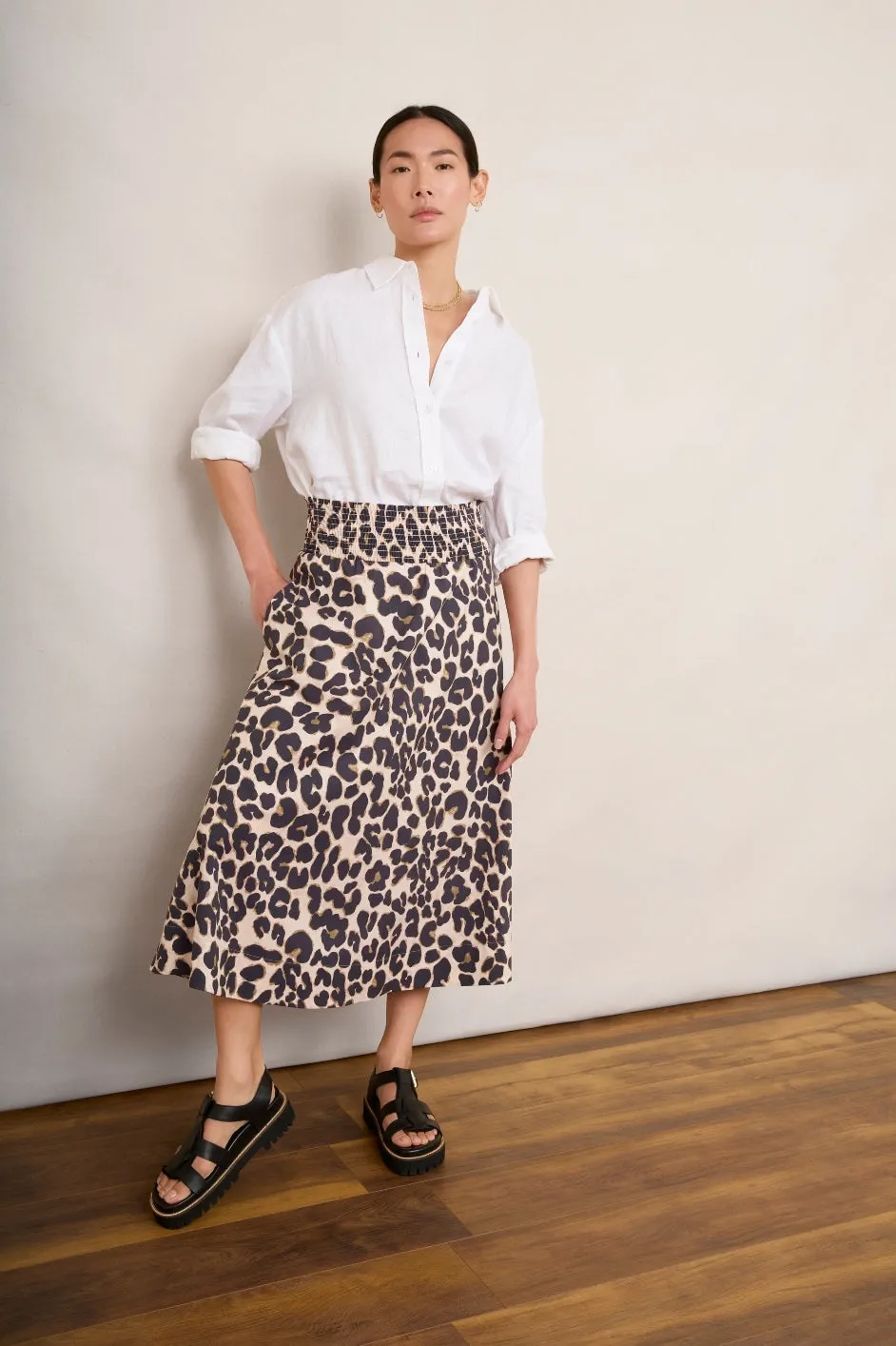 Ophelie Cotton Skirt - Leopard