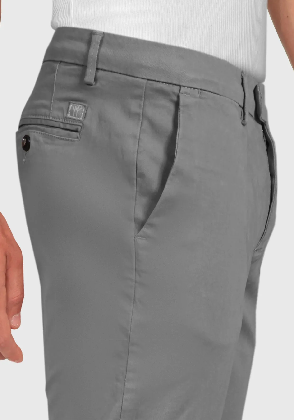 Pantalone Chinos Tasca America Cotone caldo - Grigio