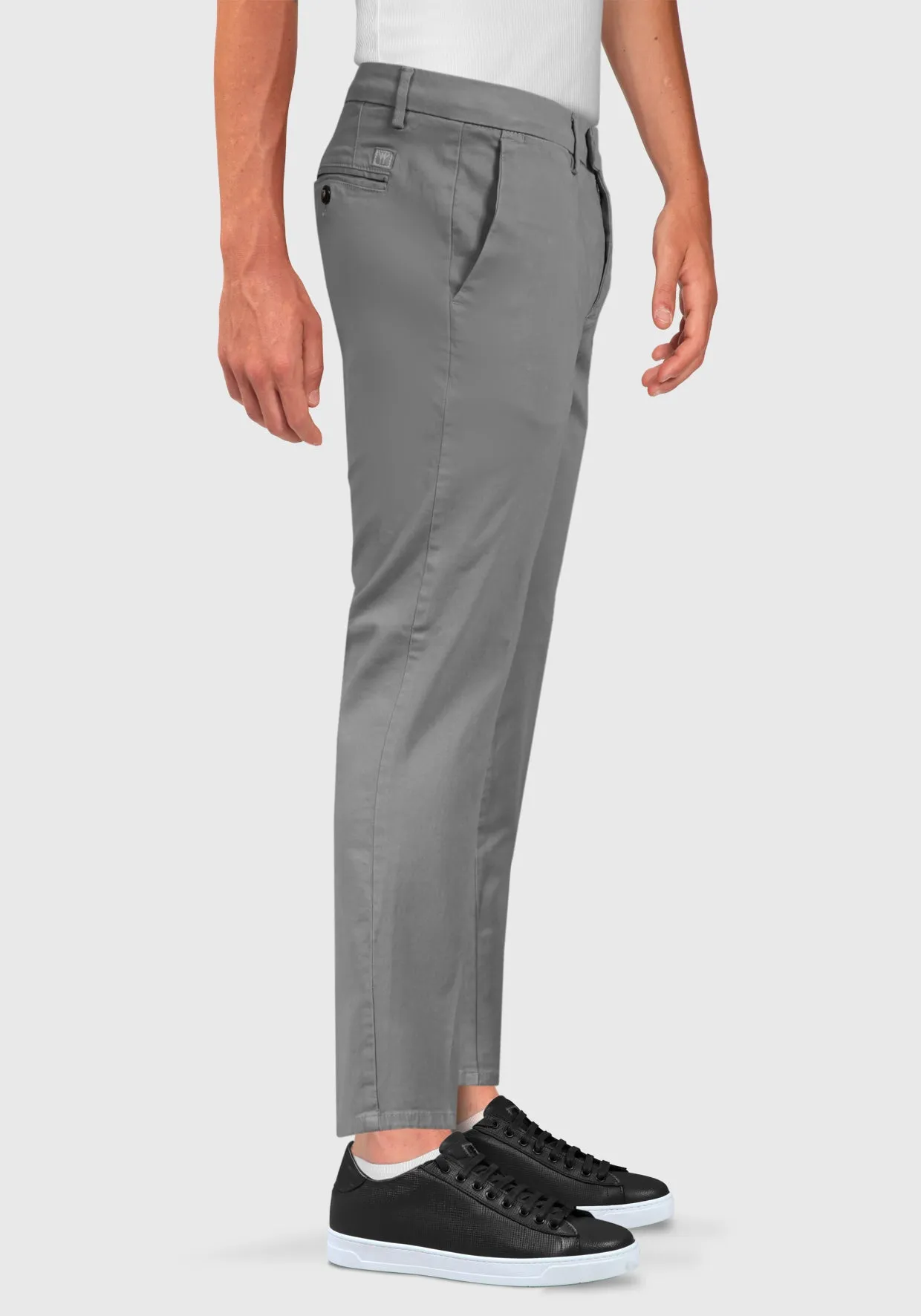 Pantalone Chinos Tasca America Cotone caldo - Grigio