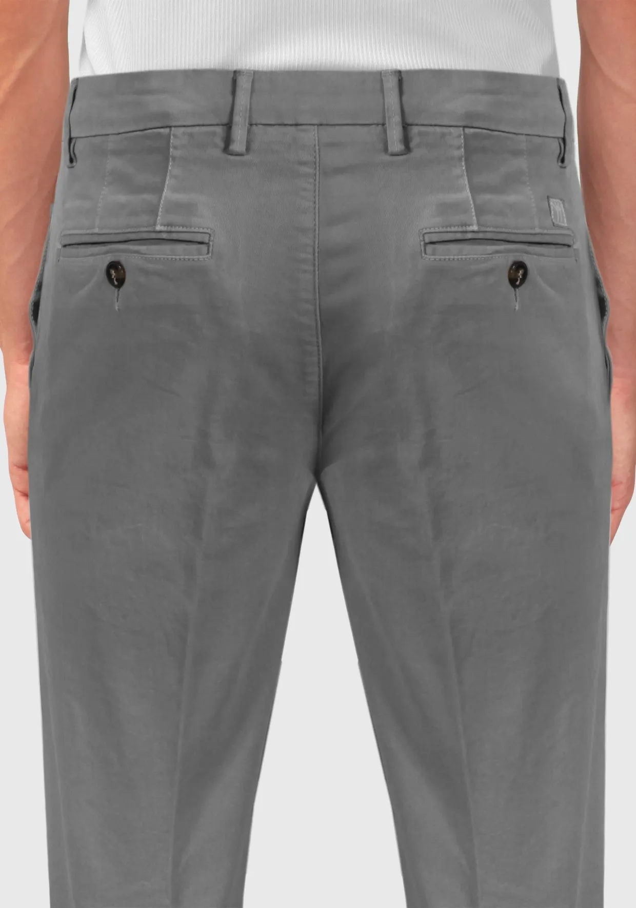 Pantalone Chinos Tasca America Cotone caldo - Grigio