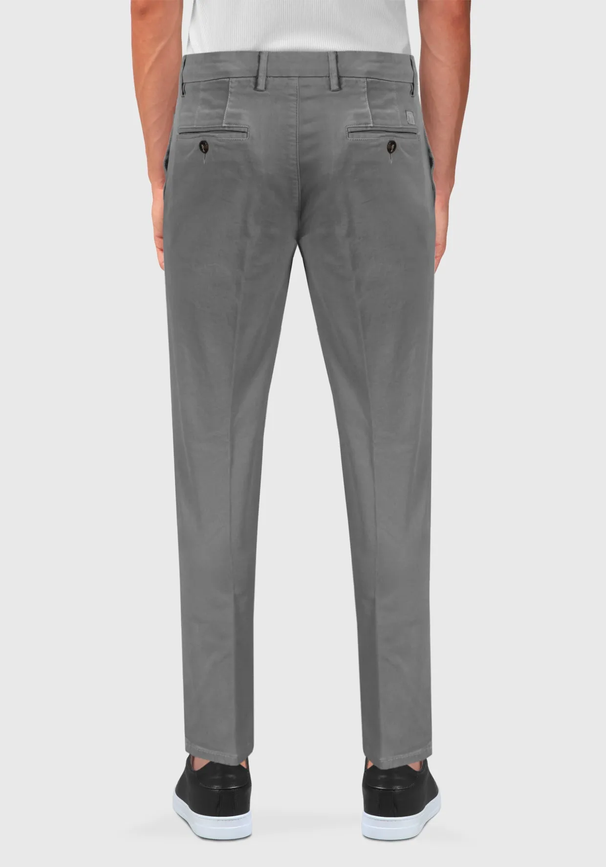 Pantalone Chinos Tasca America Cotone caldo - Grigio