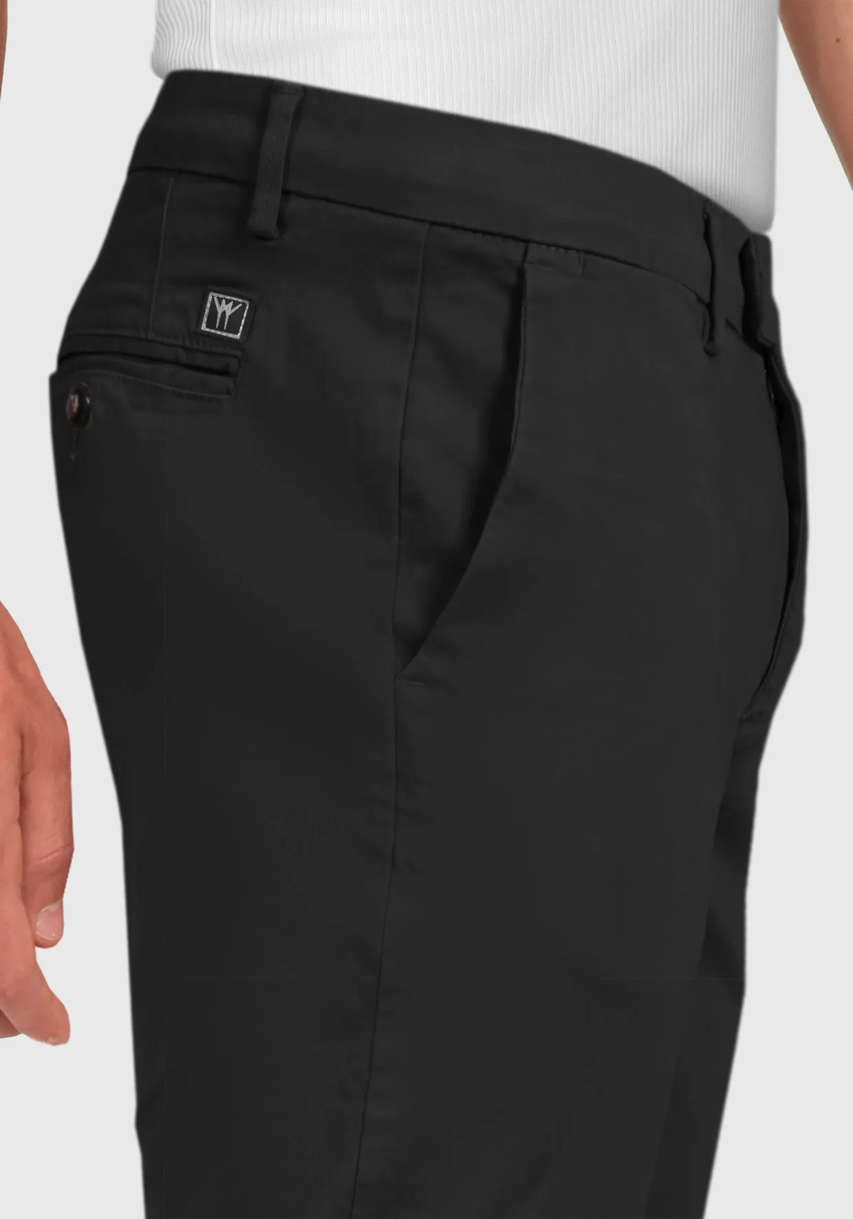 Pantalone Chinos Tasca America Cotone caldo - Nero