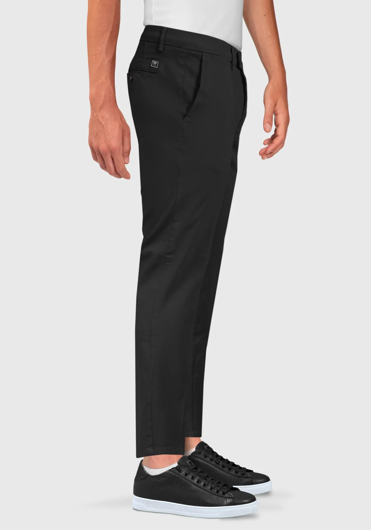 Pantalone Chinos Tasca America Cotone caldo - Nero