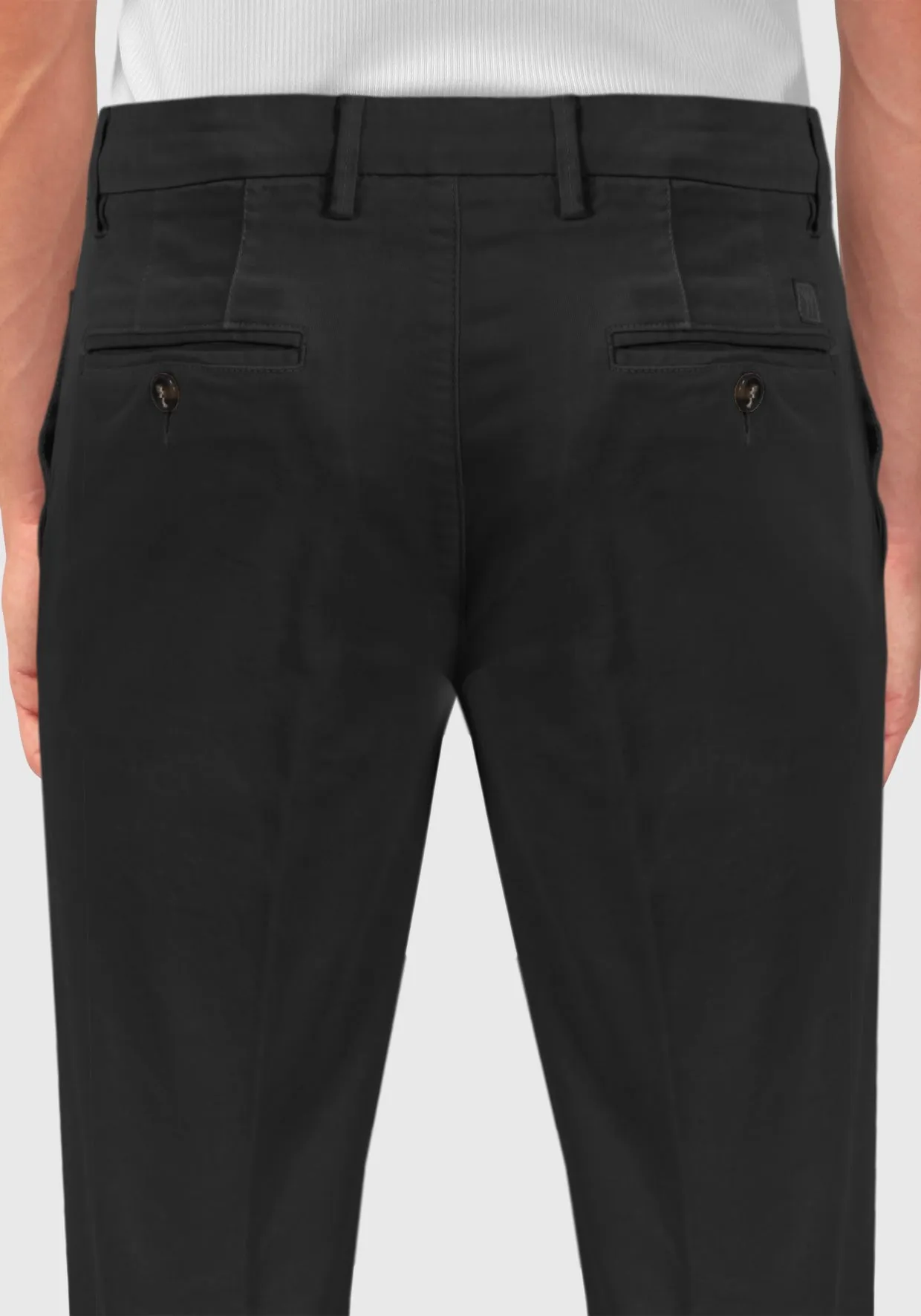 Pantalone Chinos Tasca America Cotone caldo - Nero