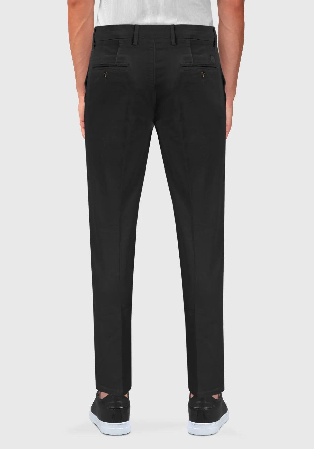 Pantalone Chinos Tasca America Cotone caldo - Nero