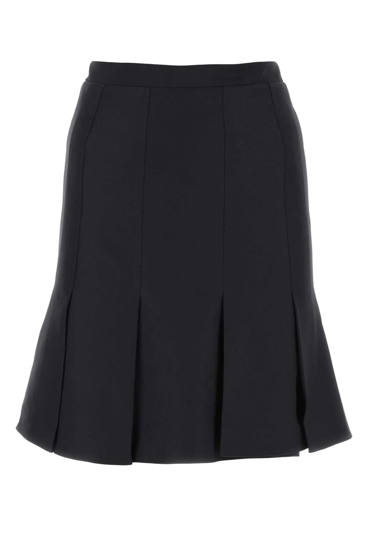 Patou Midnight Blue Stretch Wool Mini Skirt