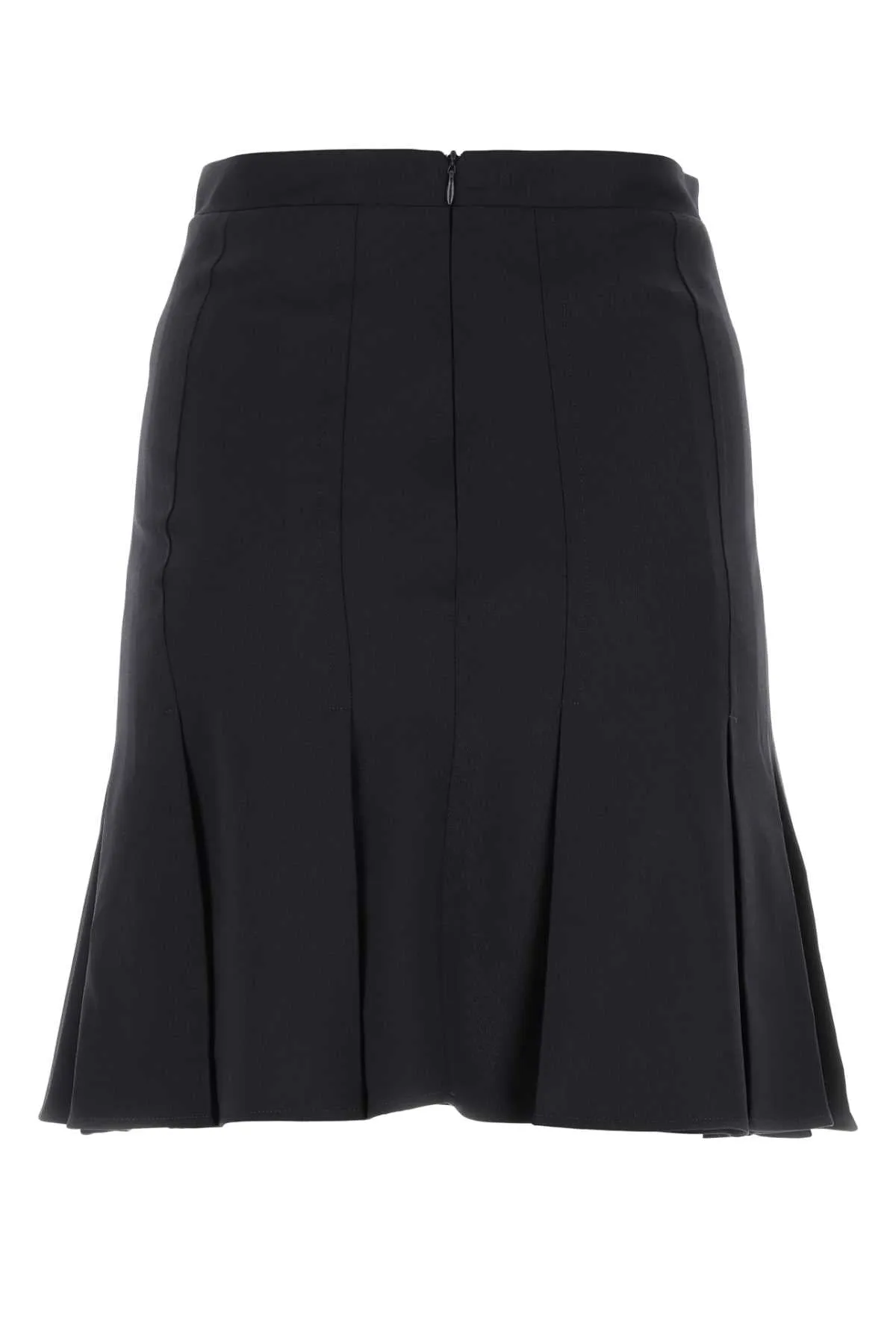 Patou Midnight Blue Stretch Wool Mini Skirt