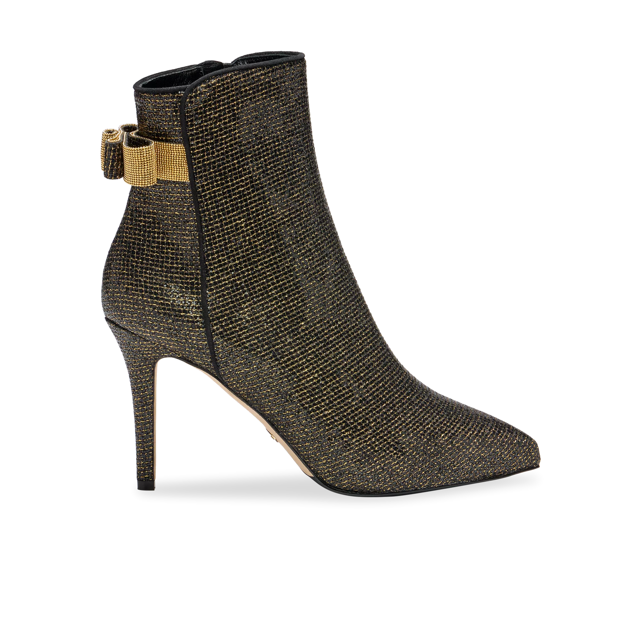 Perfect Gold Bow Dress Bootie 90