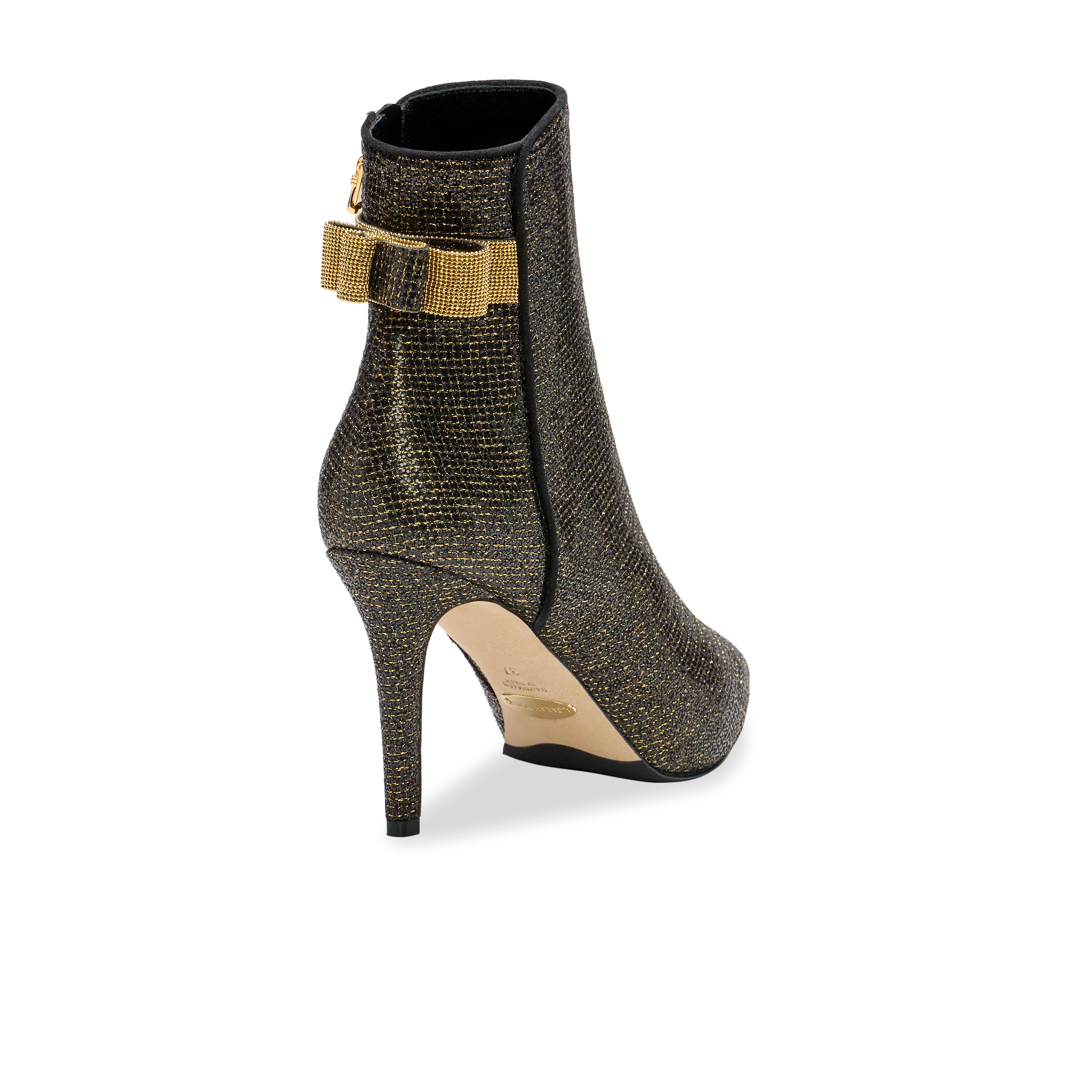 Perfect Gold Bow Dress Bootie 90